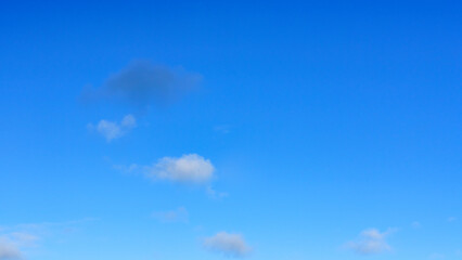 Beautiful blue sky with a few clouds.