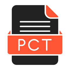 PCT File Format Vector Icon Design