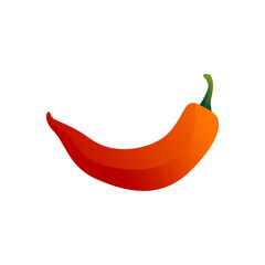 Chili pepper vector, hot red chili.