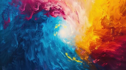 Chaotic Swirl of Colors Merging into One