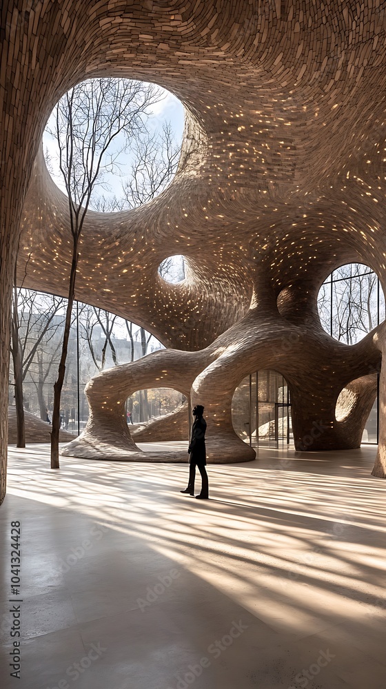 Poster Intricate Web of Lines and Shapes in Modern Architecture