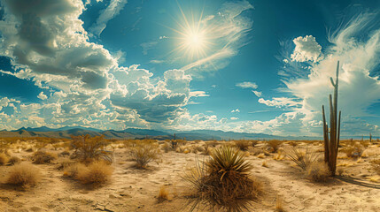 Endless desert Barren landscape adventure road trip Cloud Sky Blue Lonely wide angle field solitude remote hwy mountain rock travel explore outdoor photography nobody send bright sun Arizona Mexico CA