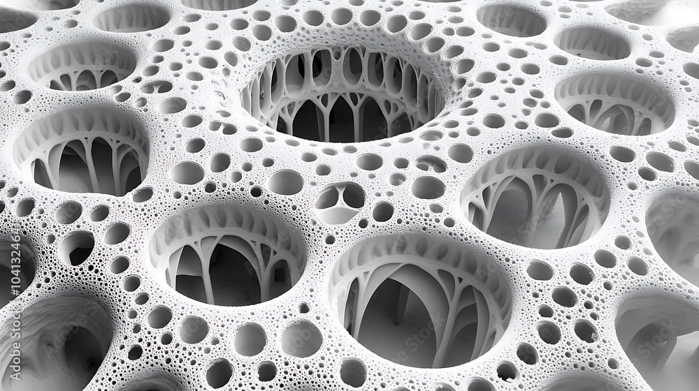 Poster intricate web of lines and shapes in abstract formation
