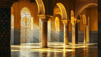 Golden Light in Architectural Space