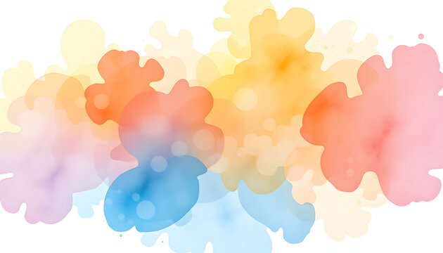 Together. Watercolor design background isolated with white highlights, png