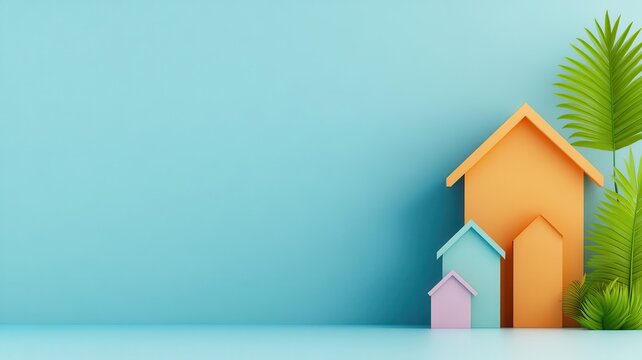 Life insurance premium certificate in flat design, side view, pricing theme, 3D render, colored pastel