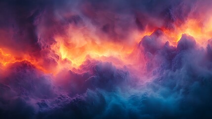 Vibrant Explosions of Color in Dramatic Clouds