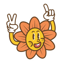 Groovy Flower Illustration