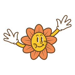 Groovy Flower Illustration