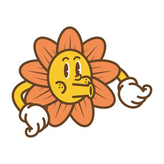 Groovy Flower Illustration