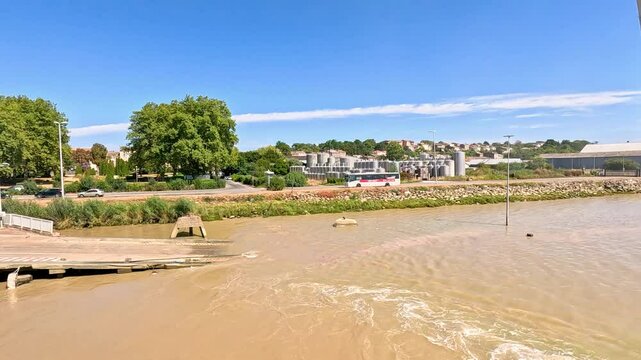 Boat Docking at Blaye Waterfront