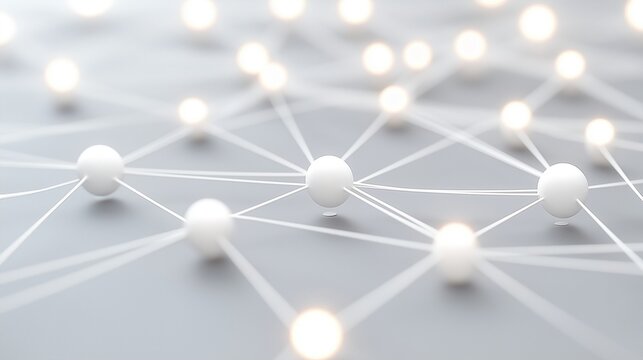 abstract design with white and grey intersecting paths and nodes