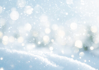 雪と光の白い背景