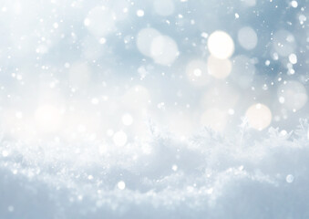 Fototapeta premium 雪と光の白い背景