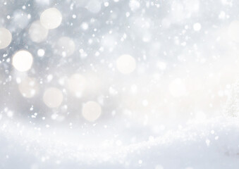 Fototapeta premium 雪と光の白い背景