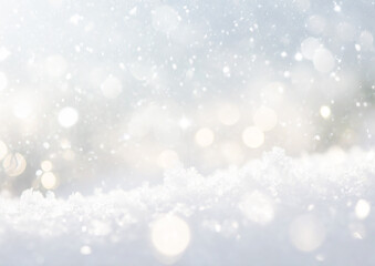 Naklejka premium 雪と光の白い背景