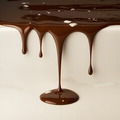 Chocolate spash on white background