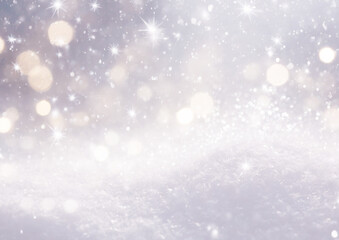 Fototapeta premium 雪と光の白い背景