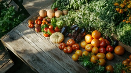 Freshly Harvested Fruits and Vegetables on Display