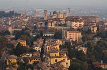 Obraz premium Landscape of Bergamo alta, Lombardy, Italy.