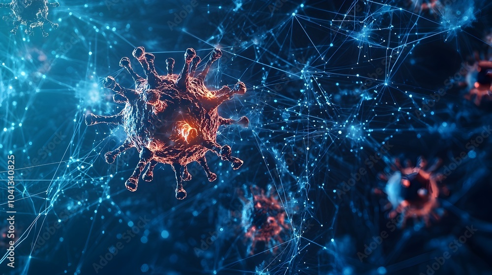 Poster rapid spread of digital virus across connected devices and networks
