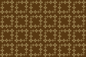 Gold Elegant Ornamental Damask Pattern with Floral Motifs on Brown Background,.Vector Illustration for Elegant Textile design for wrapping,dress, silk, scarf, background, textile, carpet.