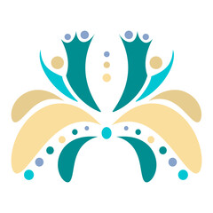 Naklejka premium olorful decorative design featuring vibrant shapes and patterns