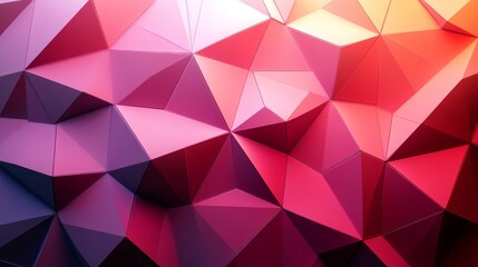 Obraz premium A vibrant and dynamic abstract geometric pattern featuring sharp triangular shapes in shades of red and purple, perfect for modern design projects.