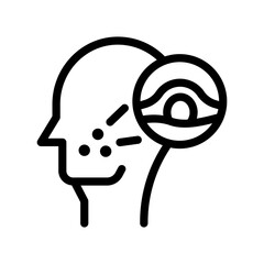 1 acne line icon illustration vector graphic