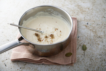 Traditional bechamel sauce