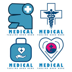 Vector Illustration of a Medical and Healthcare Icon Collection