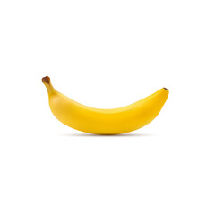 3d realistic yellow banana vector