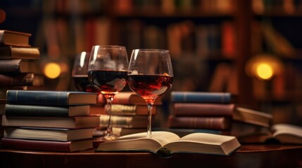 Wine and Books: A Cozy Evening