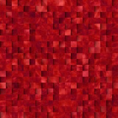 Abstract Red Geometrical Background. Pattern with textured squares shapes and shadows. Tile art.