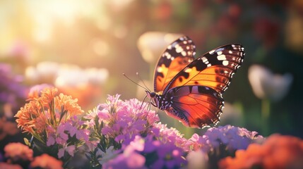 Obraz premium Butterfly on a Flower