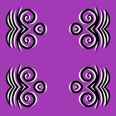 SIMPLE ART seamless batik dayak square pattern background design