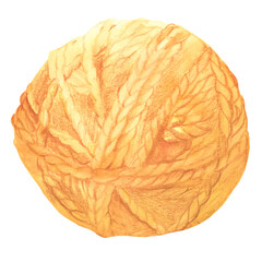 Medium-sized yellow ball of yarn