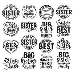 16 Sister SVG Bundle