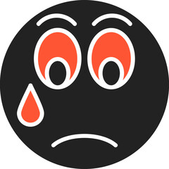 Sad Vector Icon Design
