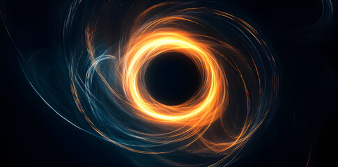 Abstract glowing galaxy energy tunnel in space background