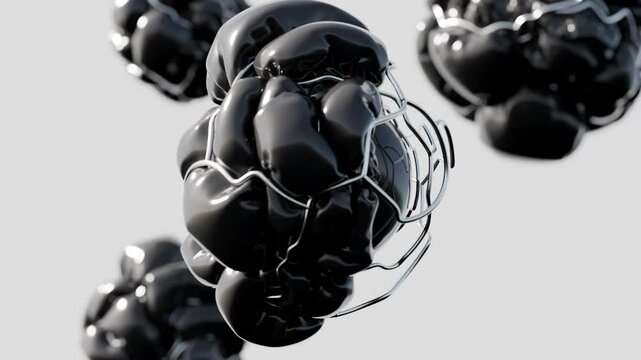 3D rendering of cloth shapes inflating