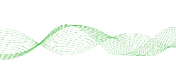 Abstract background with green wavy lines. Vector illustration