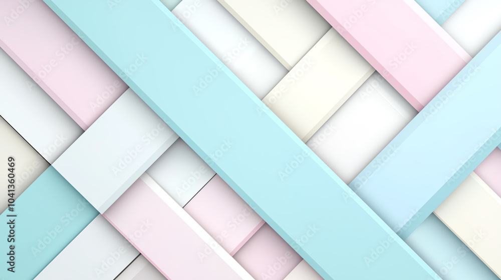 Poster a soft blend of lavender and sky blue exploring geometric patterns in modern design and aesthetics