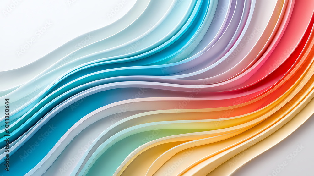 Aufkleber vibrant multicolor rainbow gradient background a visual symphony of fluid colors and dynamic waves