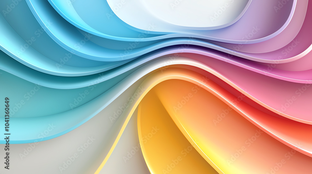 Poster vibrant multicolor rainbow gradient background a stunning display of fluidity and color harmony for 