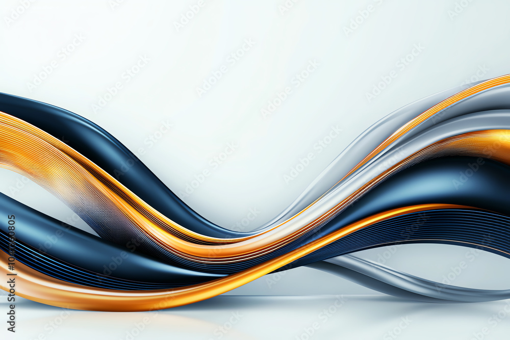 Poster dynamic navy blue and copper abstract swirl pattern a captivating visual experience for modern desig