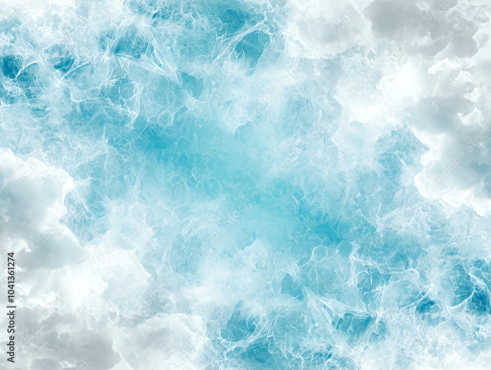 Poster soft serenity a vision of sky blue and white clouds creating a calm and ethereal background for crea
