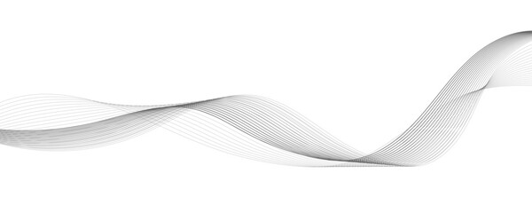 Abstract background with green wavy lines. Vector illustration