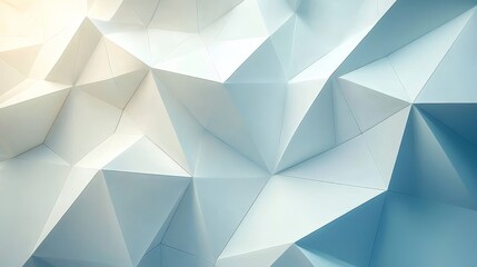 Obraz premium Abstract geometric pattern featuring a blend of soft blue and white tones, creating a sense of depth and movement.