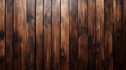 Obraz premium Wooden wall background with vertical slats, texture of natural wood paneling for interior design or backdrop, furniture, home decore